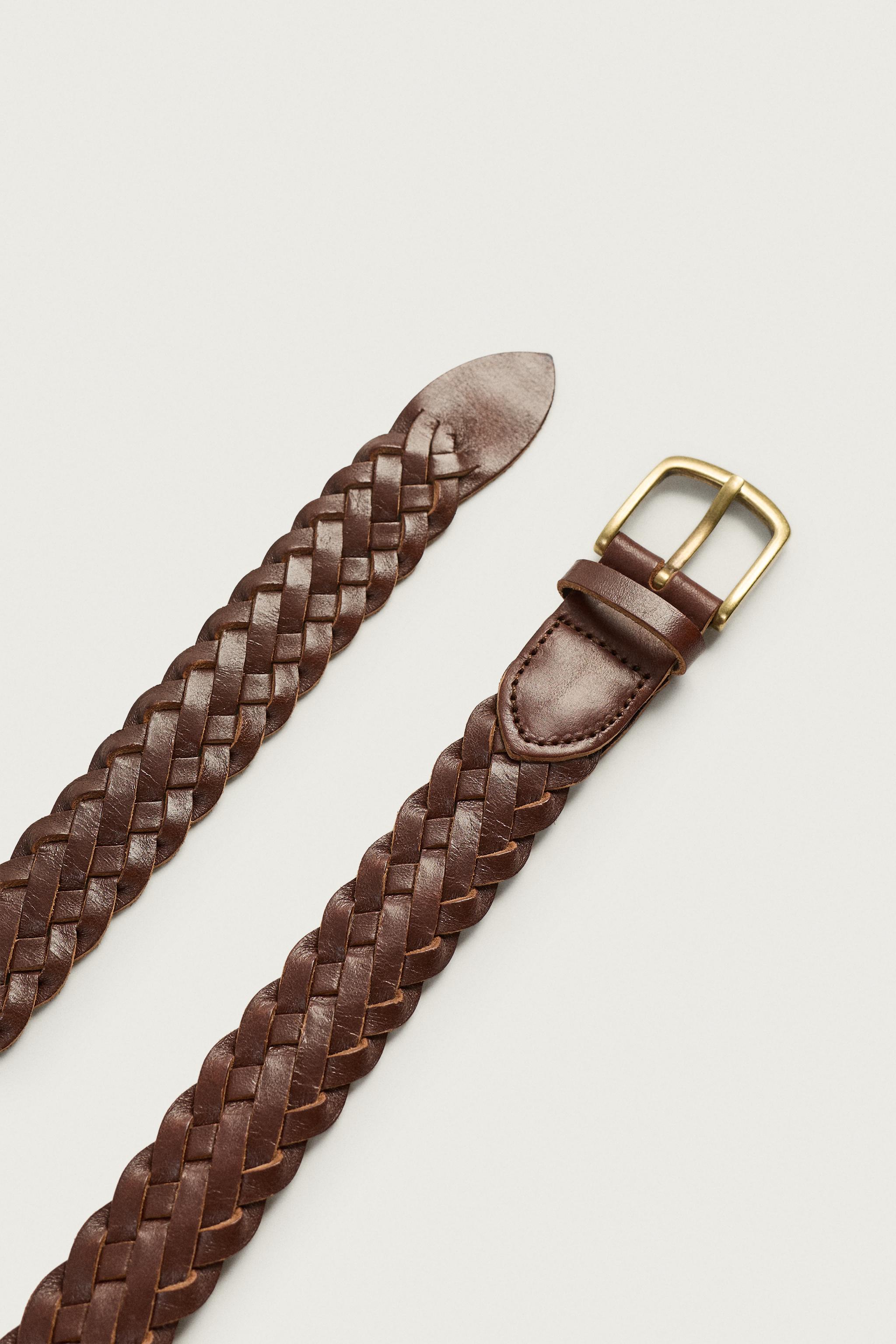 CEINTURE EN CUIR TRESSÉ